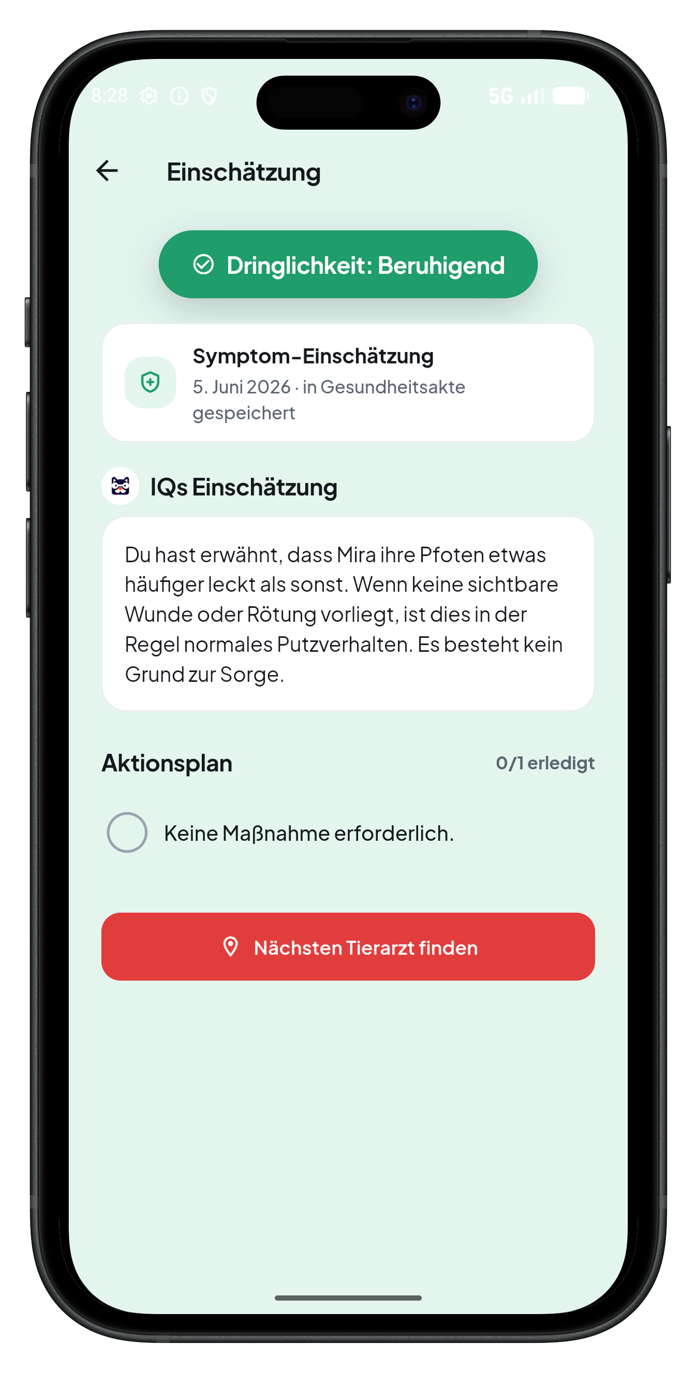Symptom-Einschätzung