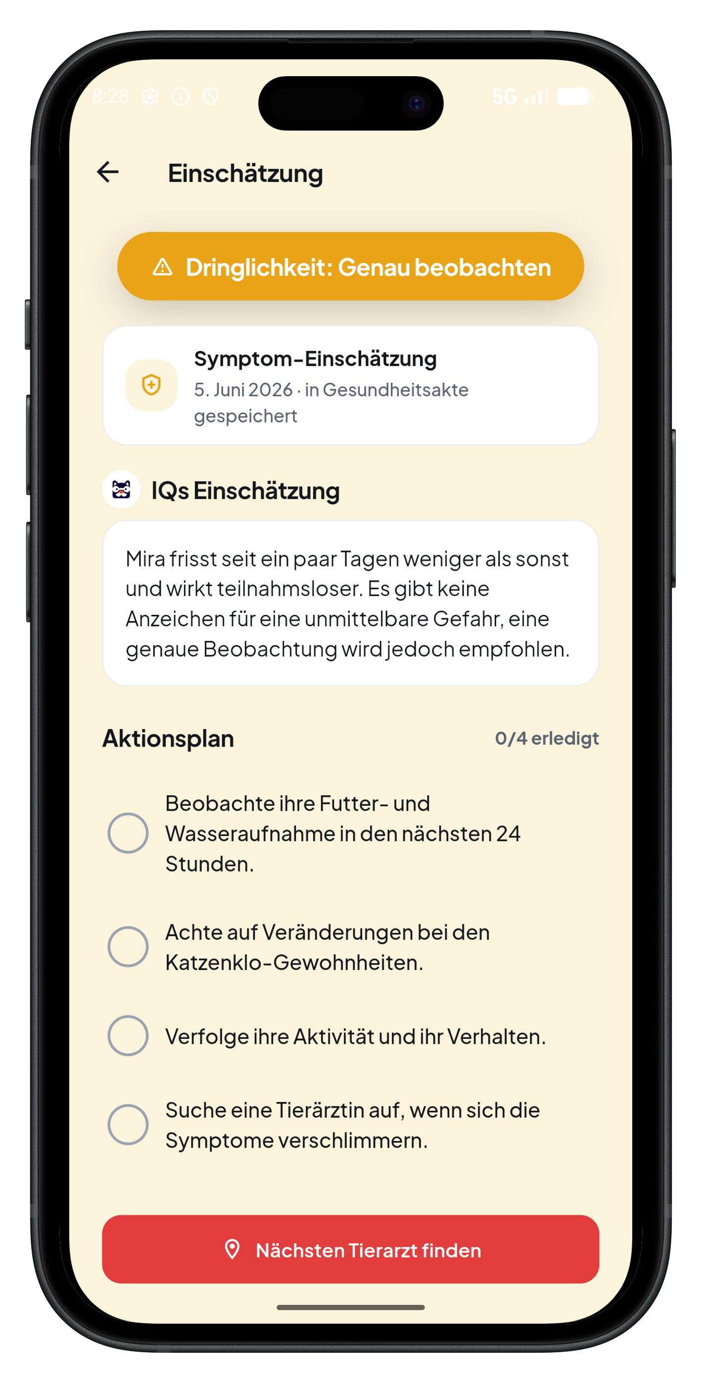 Symptom-Einschätzung