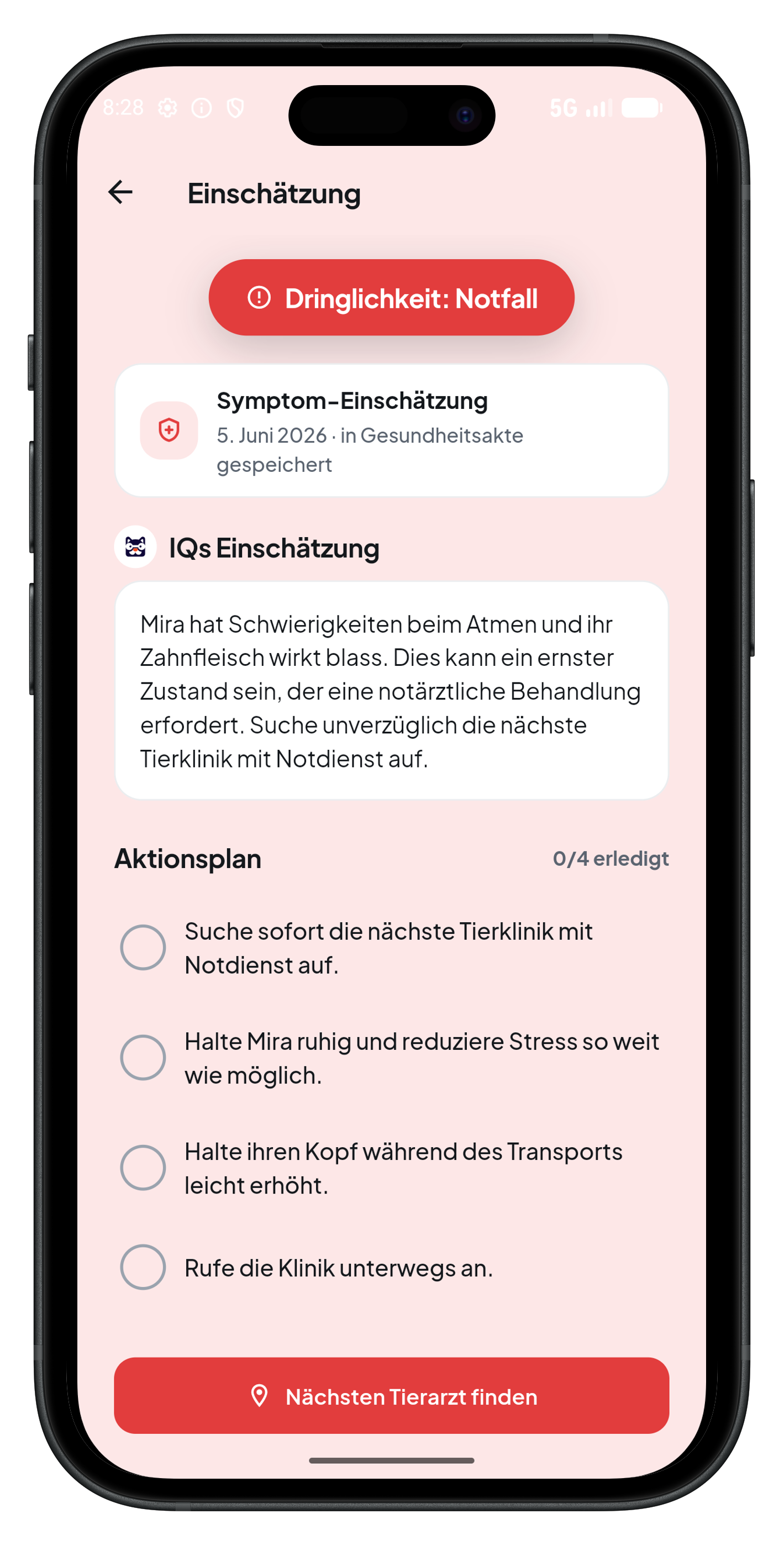 Symptom-Einschätzung