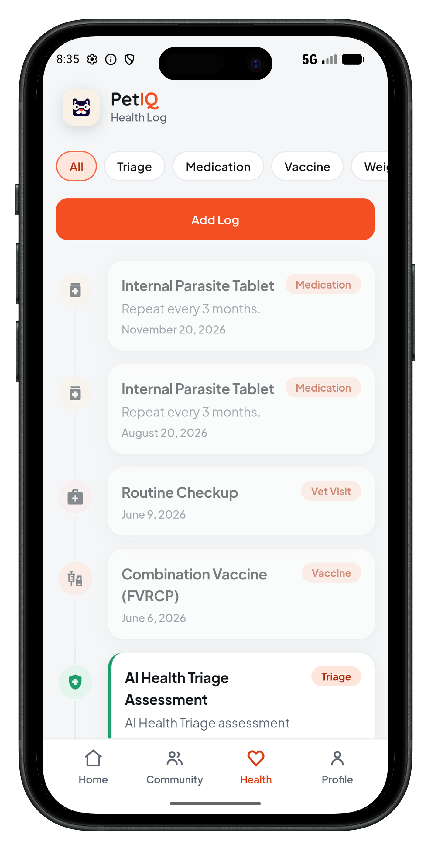 Health Log