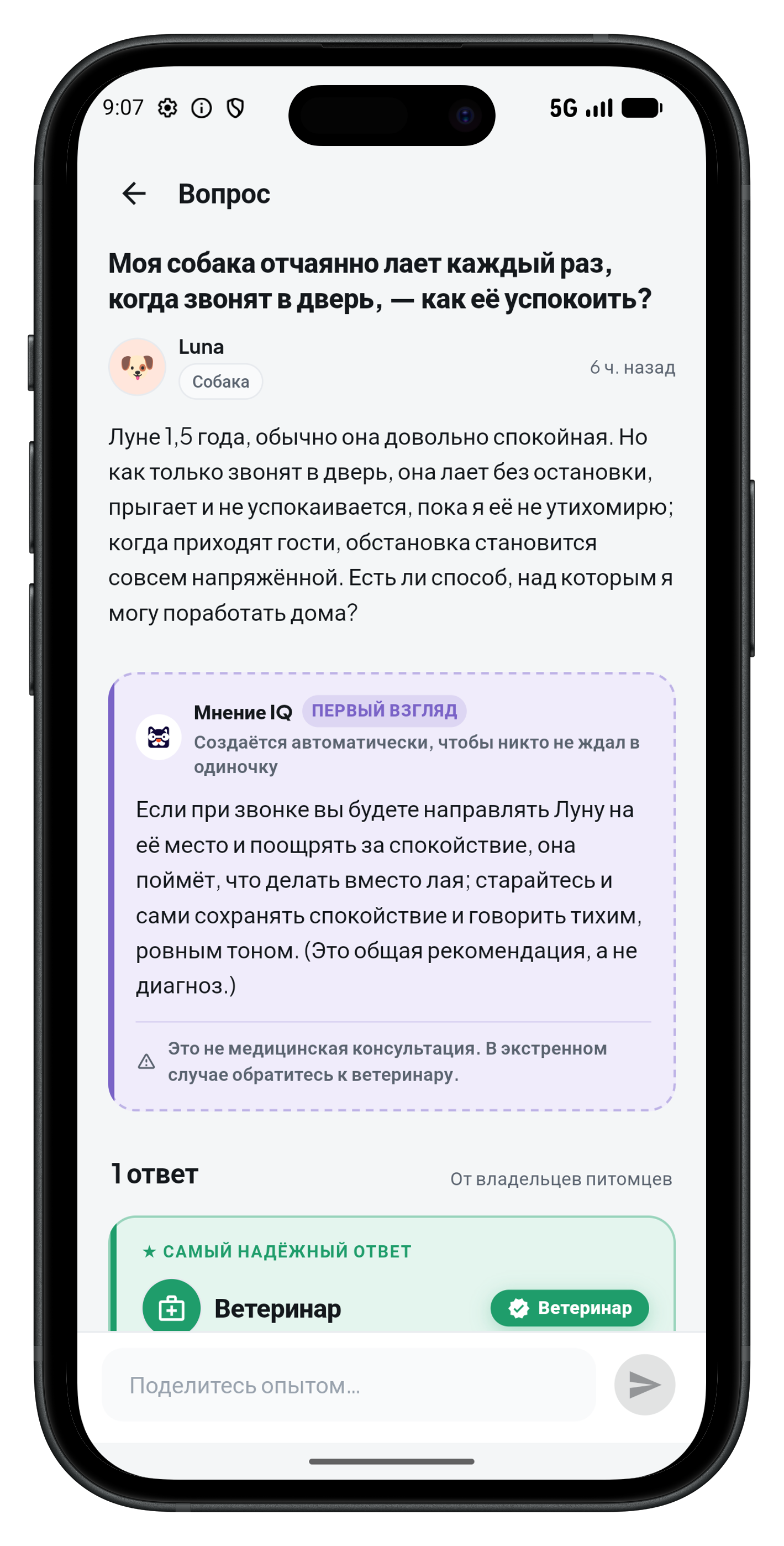 Сообщество с ветеринарами